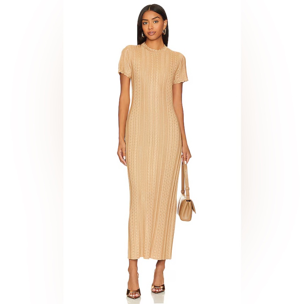 NWT Show Me Your Mumu Gold Valletta Midi Dress Size 2X Plus